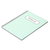 Faye en Lauren Green Gingham Notitieboek (Linkerzijde)