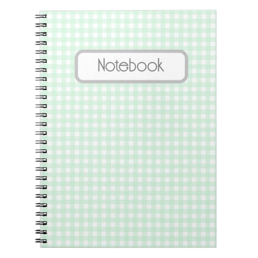 Faye en Lauren Green Gingham Notitieboek (Voorkant)