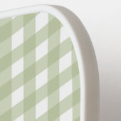 Faye en Lauren Green Gingham Pickleball Paddle (Links Detail)