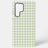 Faye en Lauren Green Gingham Samsung Galaxy Hoesje (Achterkant)
