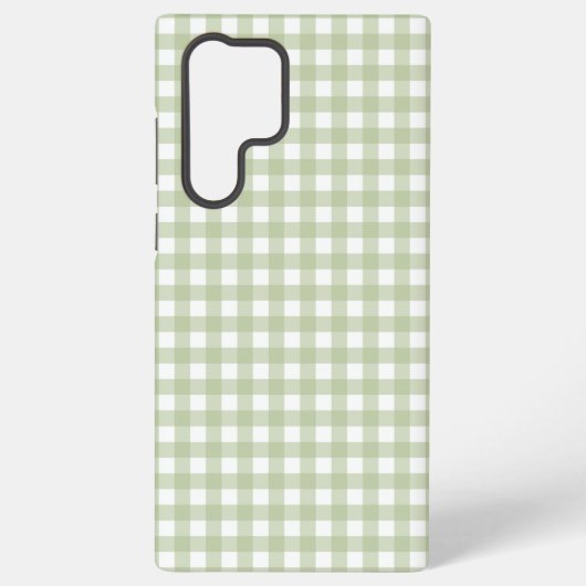 Faye en Lauren Green Gingham Samsung Galaxy Hoesje (Achterkant)