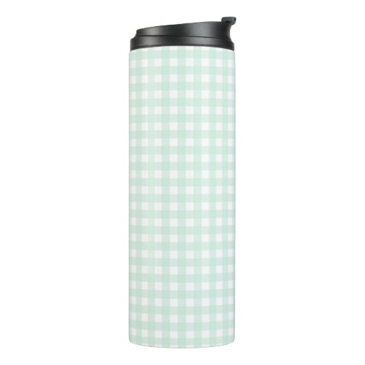 Faye en Lauren Green Gingham Thermosbeker (Gedraaid links)