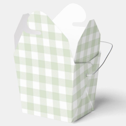 Faye en Lauren Green Plaid Bedankdoosjes (Geopend)