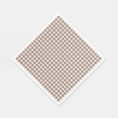Faye en Lauren Herfst Chocolate Brown Gingham Servet (Hoek)