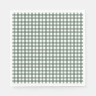 Faye en Lauren Herfst Dark Green Gingham Servet