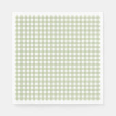 Faye en Lauren Herfst Licht Groen Gingham Servet (Voorkant)