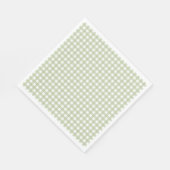Faye en Lauren Herfst Licht Groen Gingham Servet (Hoek)
