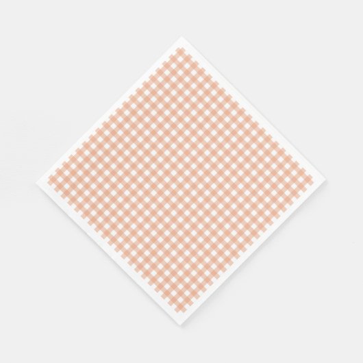 Faye en Lauren Herfst Lichtbruin Gingham Servet (Hoek)