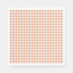 Faye en Lauren Herfst Lichtbruin Gingham Servet