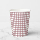 Faye en Lauren Herfst Pink Gingham Papieren Bekers (Links)