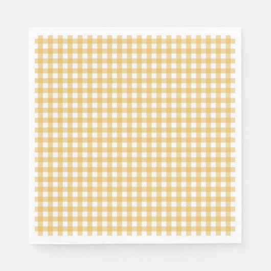 Faye en Lauren Herfst Yellow Gingham Servet (Voorkant)