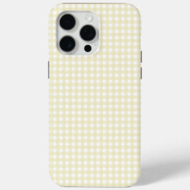 Faye en Lauren Lemon Yellow Gingham iPhone 15 Pro Max Hoesje
