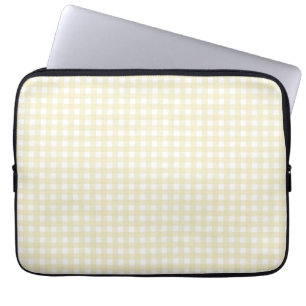 Faye en Lauren Lemon Yellow Gingham Laptop Sleeve