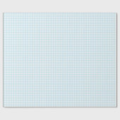 Faye en Lauren Light Blue Gingham Cadeaupapier (Vlak)
