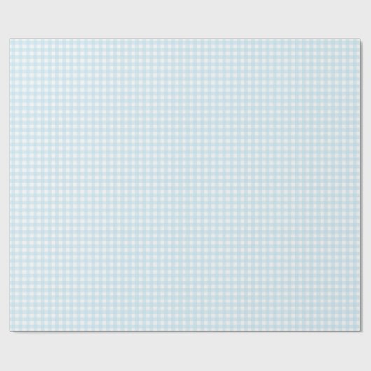 Faye en Lauren Light Blue Gingham Cadeaupapier (Vlak)