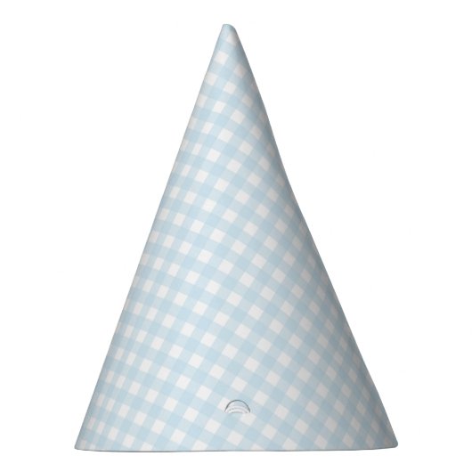 Faye en Lauren Light Blue Gingham Feesthoedjes (Rechts)