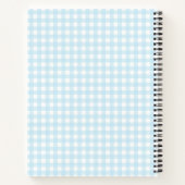 Faye en Lauren Light Blue Gingham Notitieboek (Achterkant)