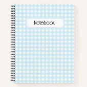 Faye en Lauren Light Blue Gingham Notitieboek (Voorkant)