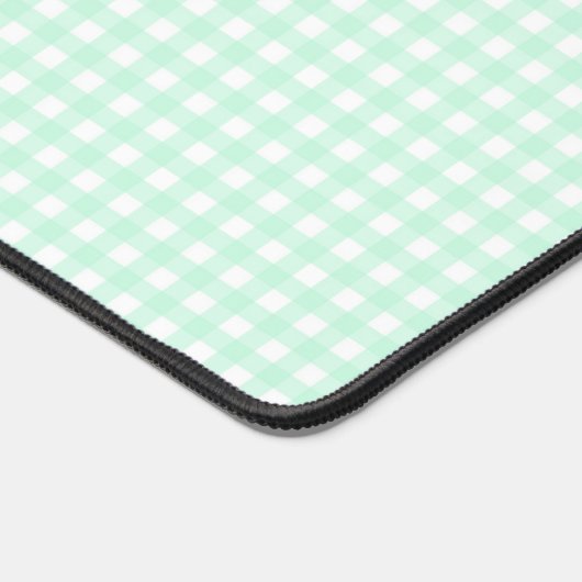 Faye en Lauren Light Green Gingham Bureaumat (Hoek)