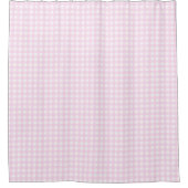 Faye en Lauren Light Pink Gingham Douchegordijn (Voorkant)