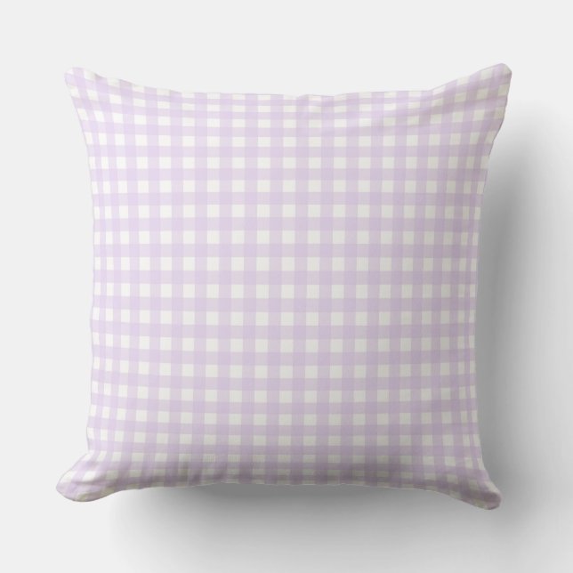 Faye en Lauren Light Pink Gingham Kussen (Voorkant)