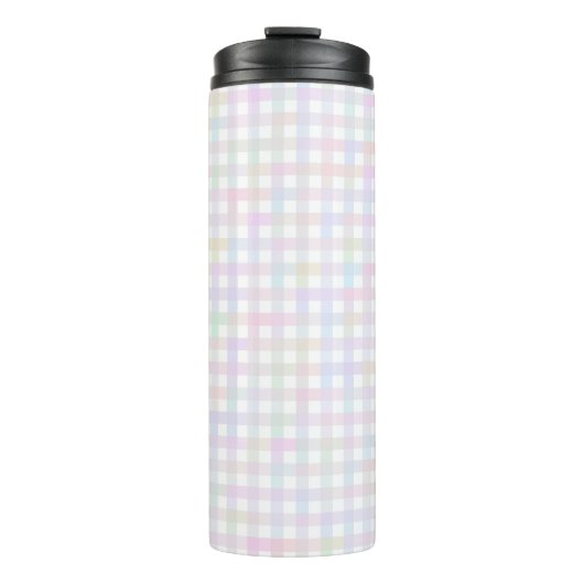 Faye en Lauren Multicolor Gingham Thermosbeker (Voorkant)