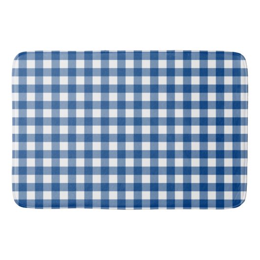 Faye en Lauren Navy Blue Plaid Badmat (Voorkant)