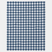 Faye en Lauren Navy Blue Plaid Fleece Deken (Voorkant)