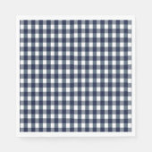 Faye en Lauren Navy Gingham Servet (Voorkant)
