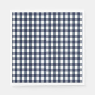 Faye en Lauren Navy Gingham Servet