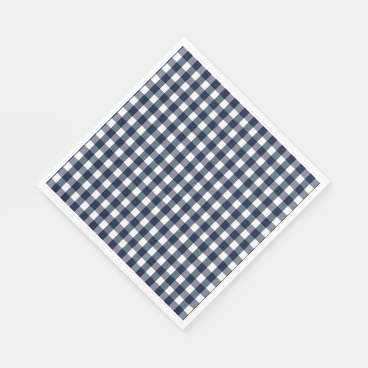 Faye en Lauren Navy Gingham Servet (Hoek)