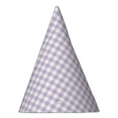 Faye en Lauren Paars Gingham Feesthoedjes (Rechts)