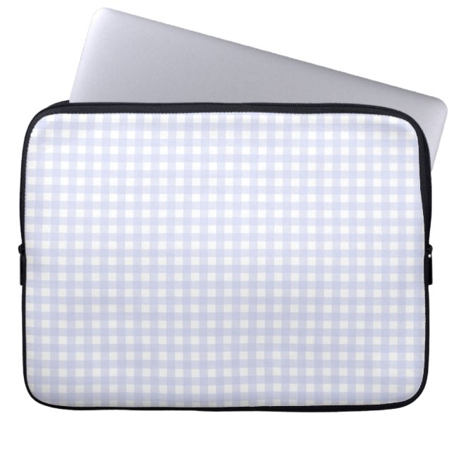 Faye en Lauren Paars Gingham Laptop Sleeve (Voorkant)