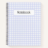 Faye en Lauren Paars Gingham Notitieboek (Voorkant)