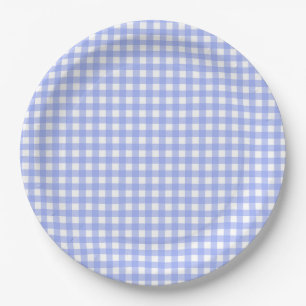 Faye en Lauren Paars Gingham Paper Borden Papieren Bordje