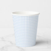 Faye en Lauren Pastel Blue Gingham Papieren Bekers (Rechts)