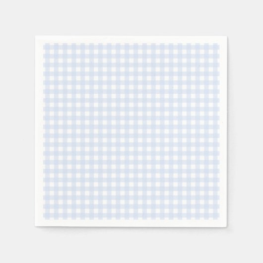 Faye en Lauren Pastel Blue Gingham Servet (Voorkant)