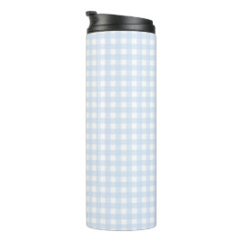 Faye en Lauren Pastel Blue Gingham Thermosbeker
