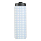 Faye en Lauren Pastel Blue Gingham Thermosbeker (Voorkant)