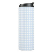 Faye en Lauren Pastel Blue Gingham Thermosbeker (Gedraaid links)