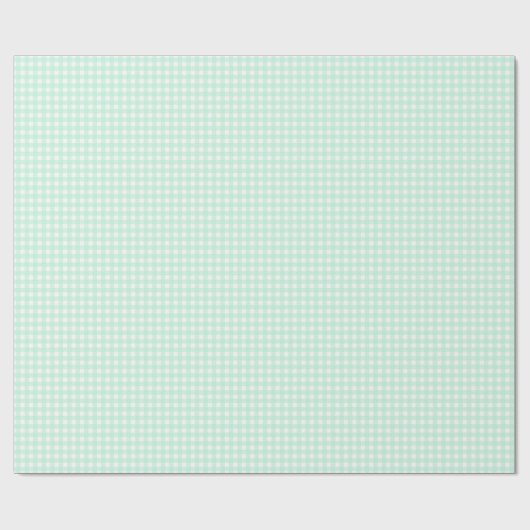 Faye en Lauren Pastel Gingham Green Cadeaupapier (Vlak)