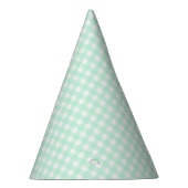 Faye en Lauren Pastel Gingham Green Feesthoedjes (Rechts)