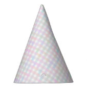 Faye en Lauren Pastel Gingham Multicolor Feesthoedjes (Rechts)