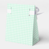 Faye en Lauren Pastel Green Gingham Bedankdoosjes (Achterkant)