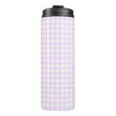 Faye en Lauren Pastel Paars Gingham Thermosbeker (Voorkant)