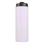 Faye en Lauren Pastel Paars Gingham Thermosbeker (Voorkant)