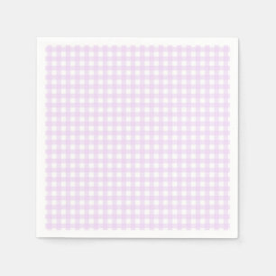 Faye en Lauren Pastel Paarse Gingham Servet