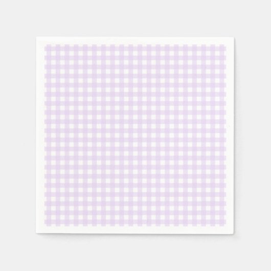 Faye en Lauren Pastel Paarse Gingham Servet (Voorkant)