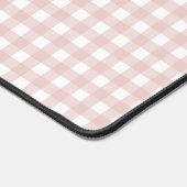 Faye en Lauren Pastel Pink Gingham Bureaumat (Hoek)