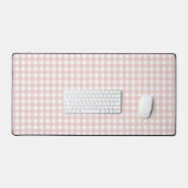 Faye en Lauren Pastel Pink Gingham Bureaumat (Keyboard & Muis)